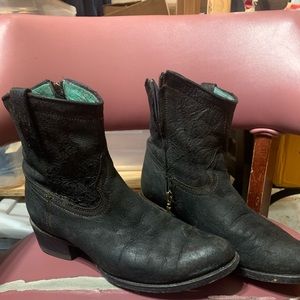 CORRAL WOMEN'S LAMB ABSTRACT BOOTS - ROUND TOE ⚠️ HAND DYED ⚠️ OOAK